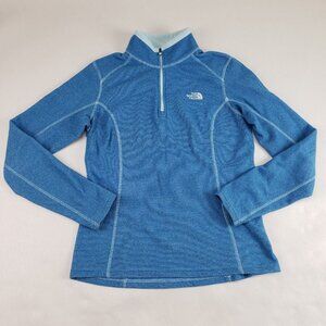 The North Face 1/4 Zip Fleece Pullover Womens Small Blue Polartec Jacket Sweater